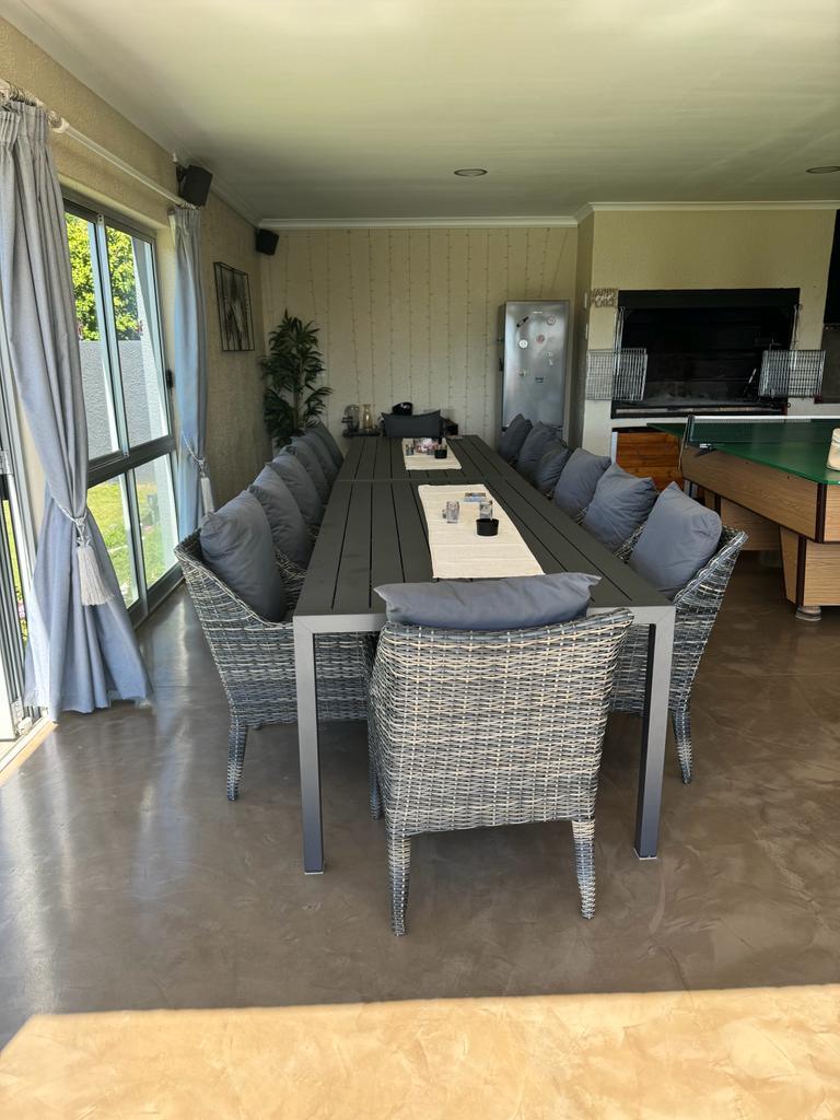 Viola 13 Piece Outdoor Dining Set with cushions (Colour Wood Series) - Tru Outdoor Luxury