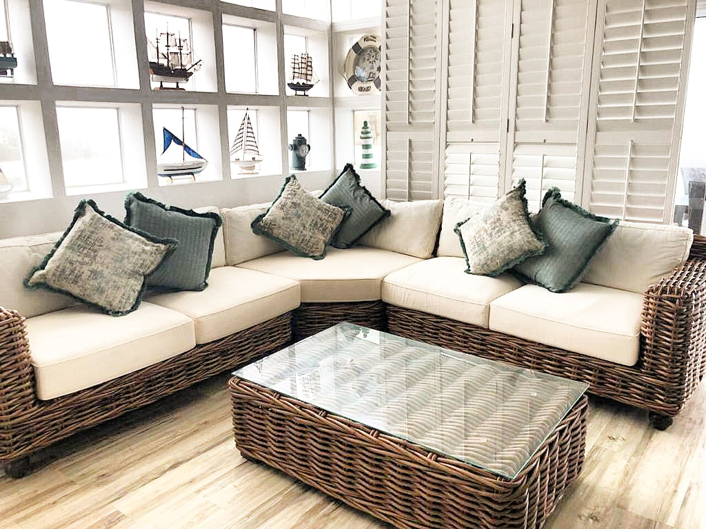 Lugo 3 Piece Modular Corner Set with Cushions (Colour Antique) - Tru Outdoor Luxury