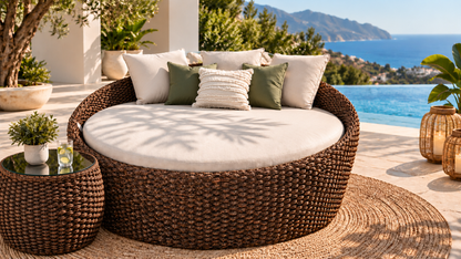 Lara Outdoor Daybed with cushions (Colour Antique)