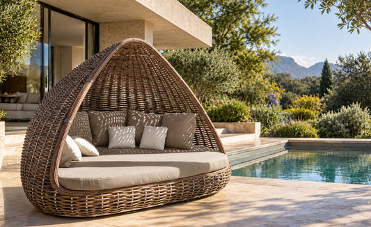 Oceana Outdoor Daybed with cushion (Colour Taupe)