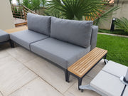 Tru Outdoor Luxury Lima 3 Piece Corner Outdoor Sectional Set with Cushions (Colour Charcoal) product_description Outdoor Lounge.