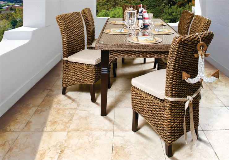 Tru Outdoor Luxury Astor 7 Piece Outdoor Dining Set without cushions (Colour Antique) product_description Outdoor Dining.