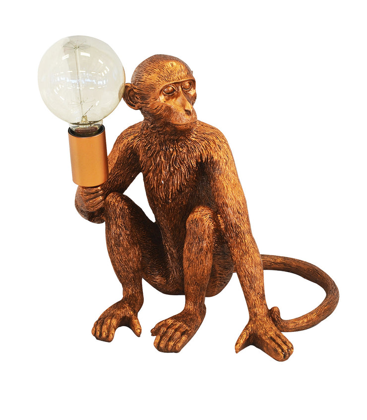 Resin Monkey Lamp X.Large 40 cm Copper