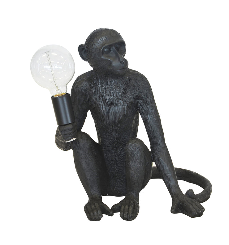 Resin Monkey Lamp X.Large Black