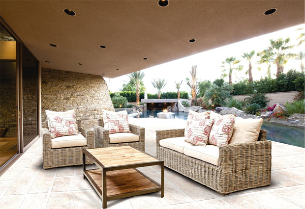 Tru Outdoor Luxury Kubu 3 Piece Outdoor Lounge Set with Cushions (Colour Kubu Grey) product_description Outdoor Lounge.