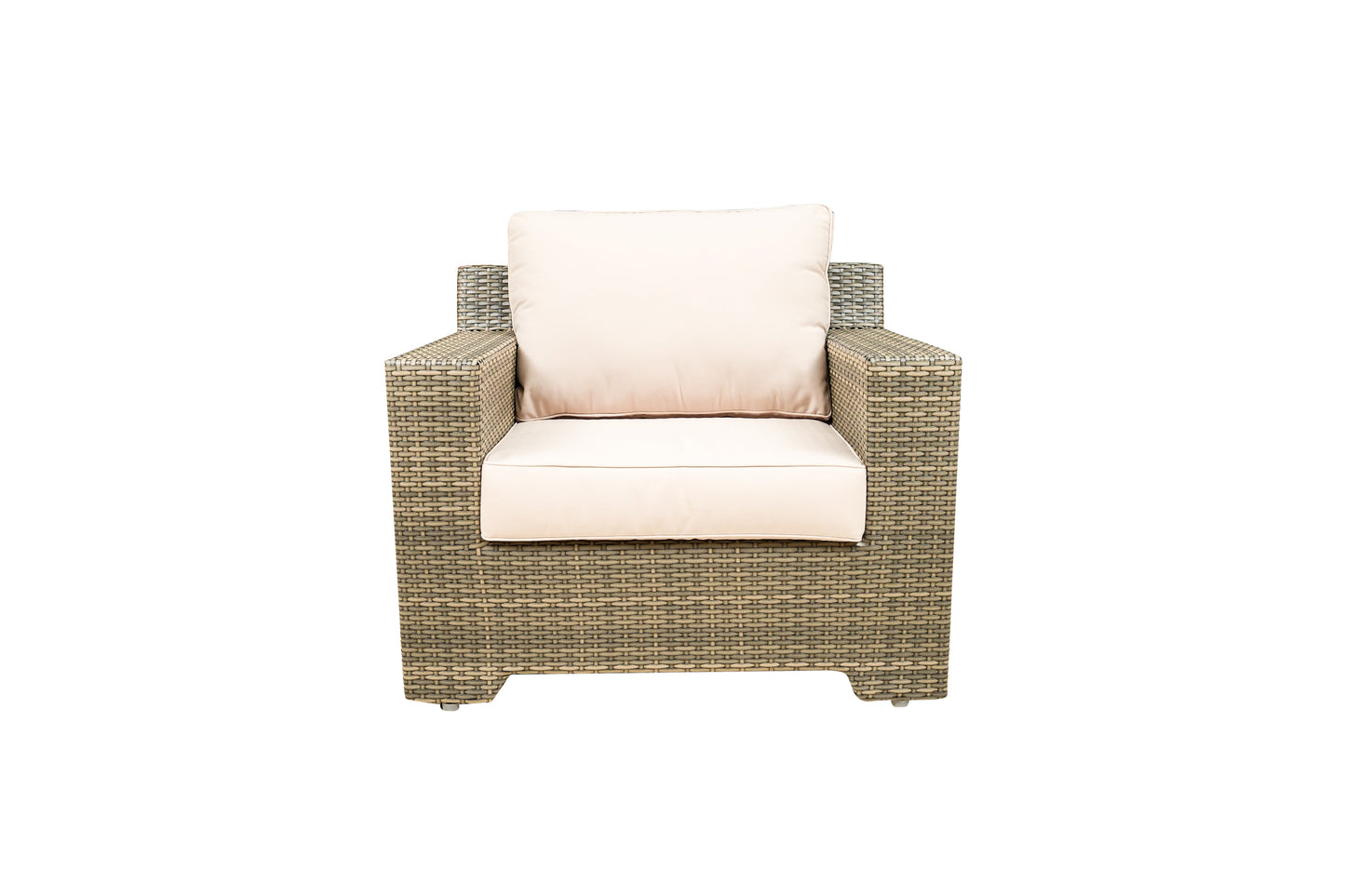 Tru Outdoor Luxury Lamar 4 Piece Patio Lounge Set with Cushions (Color Stone) product_description Outdoor Lounge.