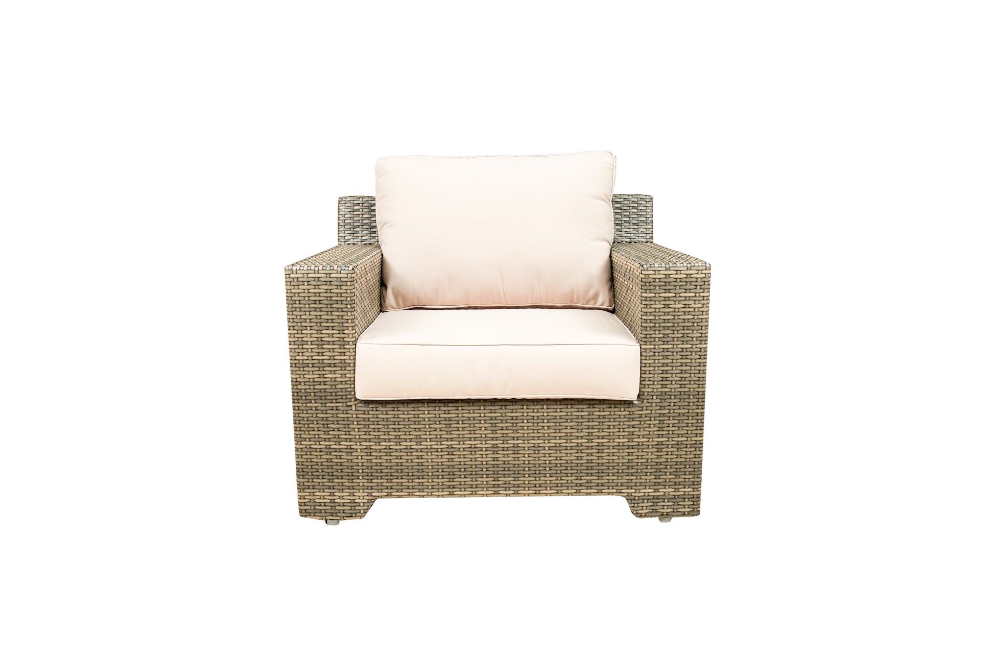 Tru Outdoor Luxury Lamar 4 Piece Patio Lounge Set with Cushions (Color Stone) product_description Outdoor Lounge.