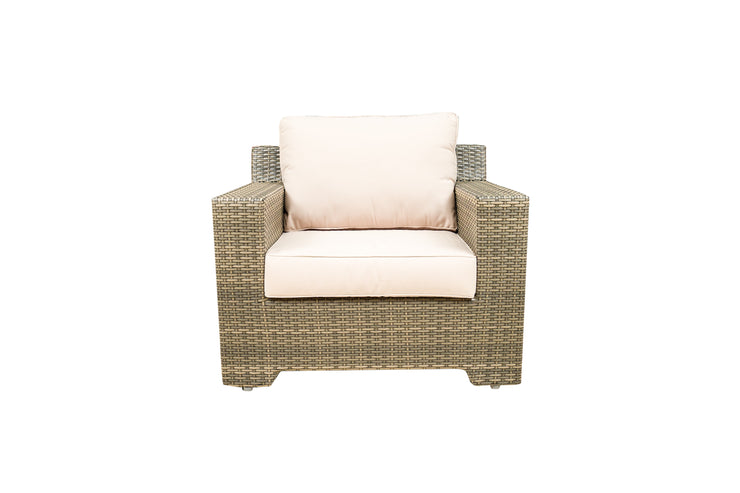 Tru Outdoor Luxury Lamar 4 Piece Patio Lounge Set with Cushions (Color Stone) product_description Outdoor Lounge.