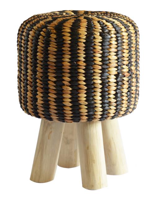 Tru Outdoor Luxury Leopard Stool Large (Colour Natural Black) product_description Stools and Benches.