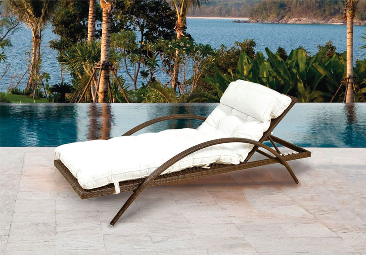 Tru Outdoor Luxury Orbit Outdoor Sun Lounger without cushion (Colour Wood Series) product_description Daybeds, Loungers and Swings.
