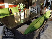 Viola 7 Piece Outdoor Dining Set with cushions (Colour Wood Series)