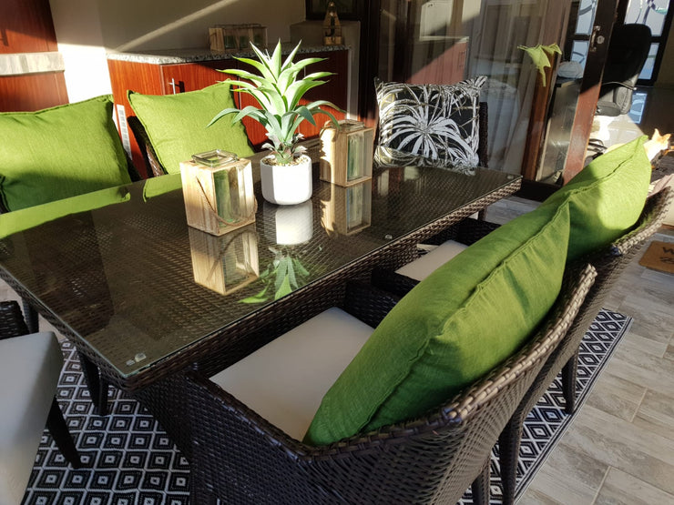 Viola 7 Piece Outdoor Dining Set with cushions (Colour Wood Series)