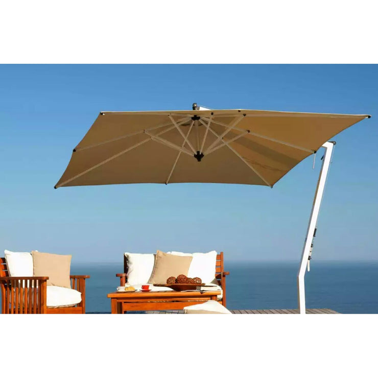 Tru Outdoor Luxury Palazzo Cantilever Umbrella 3m Square Canopy with MOVABLE Base (with Tilt) product_description Shade and Storage Solutions.