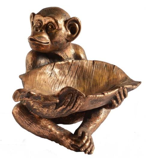 Tru Outdoor Luxury Resin Monkey Bowl (Colour Copper) product_description Table Decor.