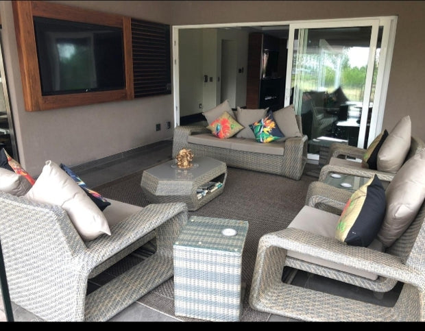 Marazzi 4 Piece Outdoor Lounge Set with Cushions (Colour Stone)
