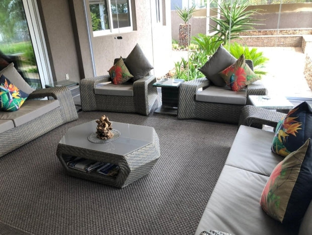 Marazzi 4 Piece Outdoor Lounge Set with Cushions (Colour Stone)