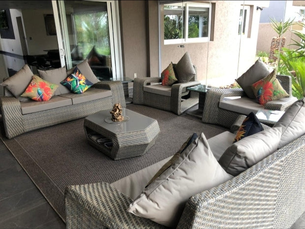 Marazzi 4 Piece Outdoor Lounge Set with Cushions (Colour Stone)