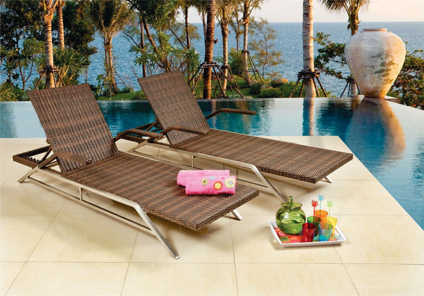 Tru Outdoor Luxury Sunray Outdoor Sun Lounger without cushion (Colour Wood Series) product_description Daybeds, Loungers and Swings.
