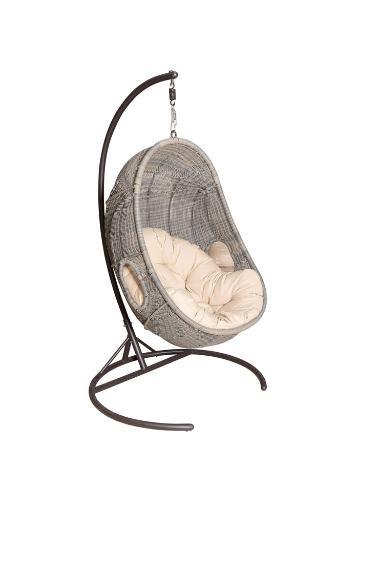 Tru Outdoor Luxury Tuscany Outdoor Hanging Chair with cushion (Colour Stone) product_description Daybeds, Loungers and Swings.