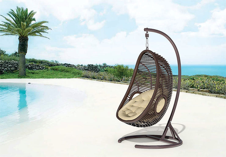 Tru Outdoor Luxury Valencia Outdoor Hanging Chair with cushion (Colour Wood Series) product_description Daybeds, Loungers and Swings.