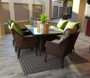 Viola 7 Piece Outdoor Dining Set with cushions (Colour Wood Series)
