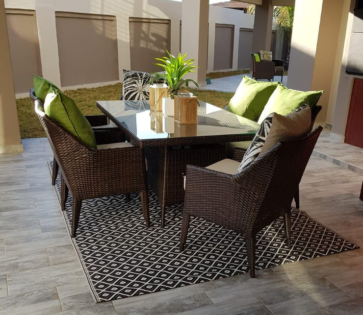 Viola 7 Piece Outdoor Dining Set with cushions (Colour Wood Series)