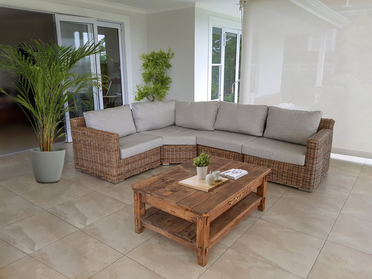 Tru Outdoor Luxury Pacific 4 Piece Modular Corner Set with cushions (Colour Kubu Grey) product_description Outdoor Lounge.